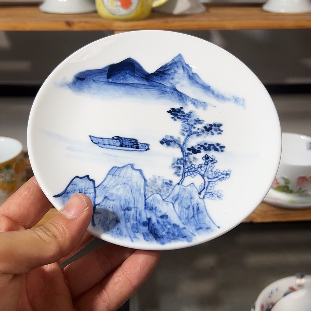 陶瓷景德镇高温釉下陶瓷6.5寸盘