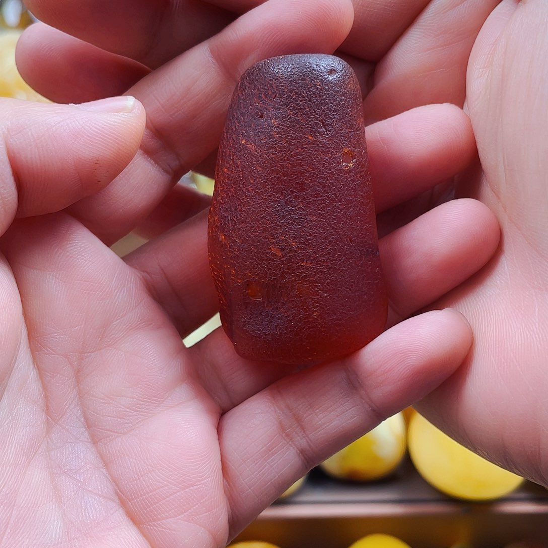 琥珀戒指未镶嵌木*人吊坠