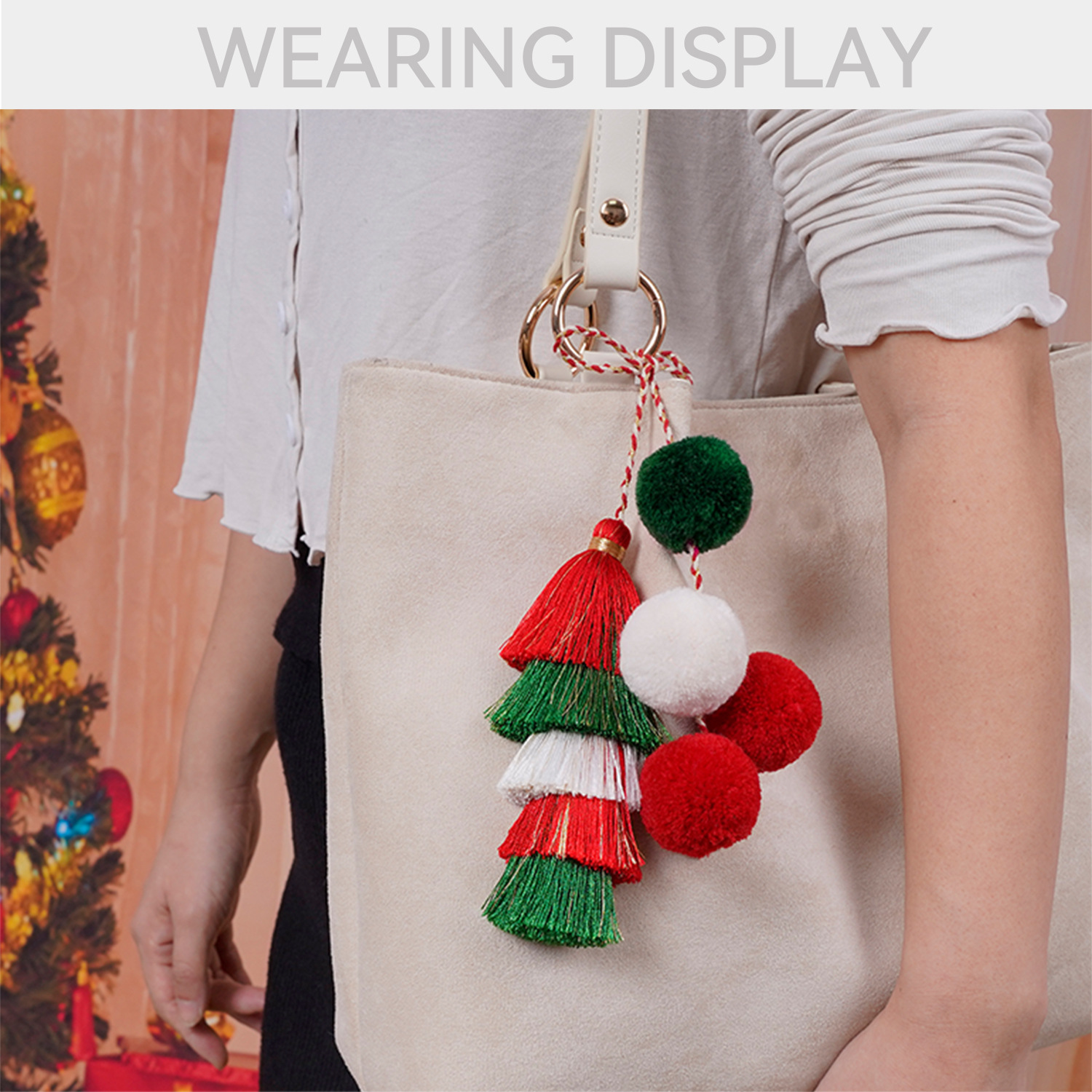  【m专拍】背包挂件手工编织流苏包包挂饰