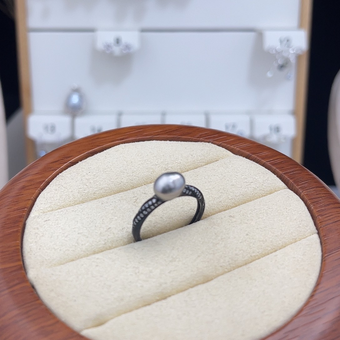 海水珍珠戒指银S925镶嵌