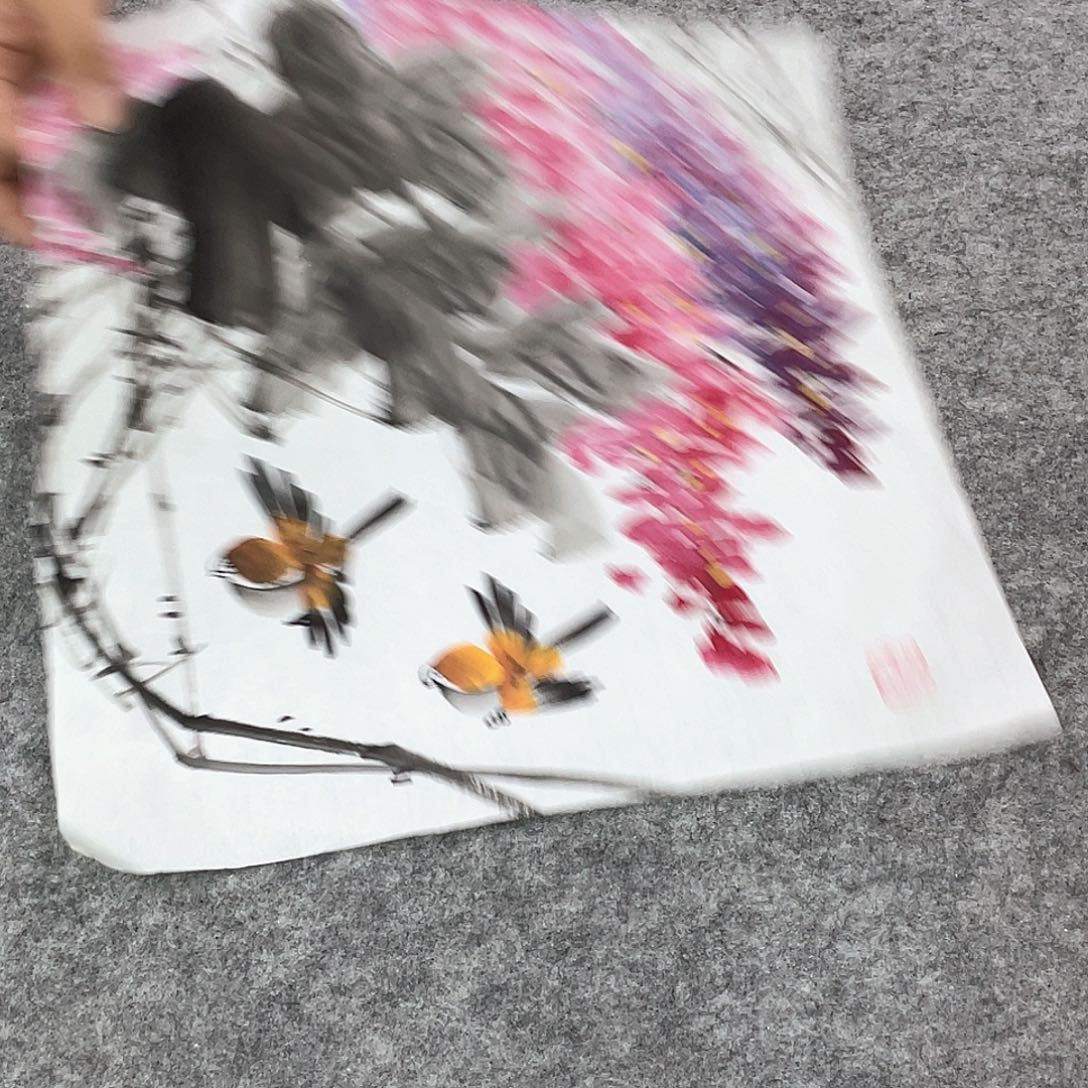 国画纯手绘花鸟山水