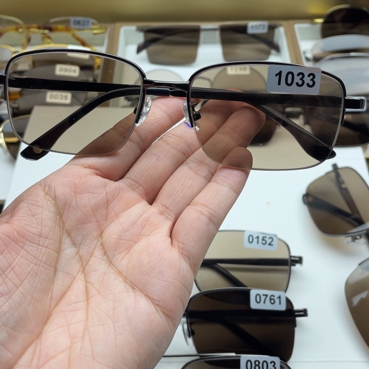 茶水晶半框眼镜 1033