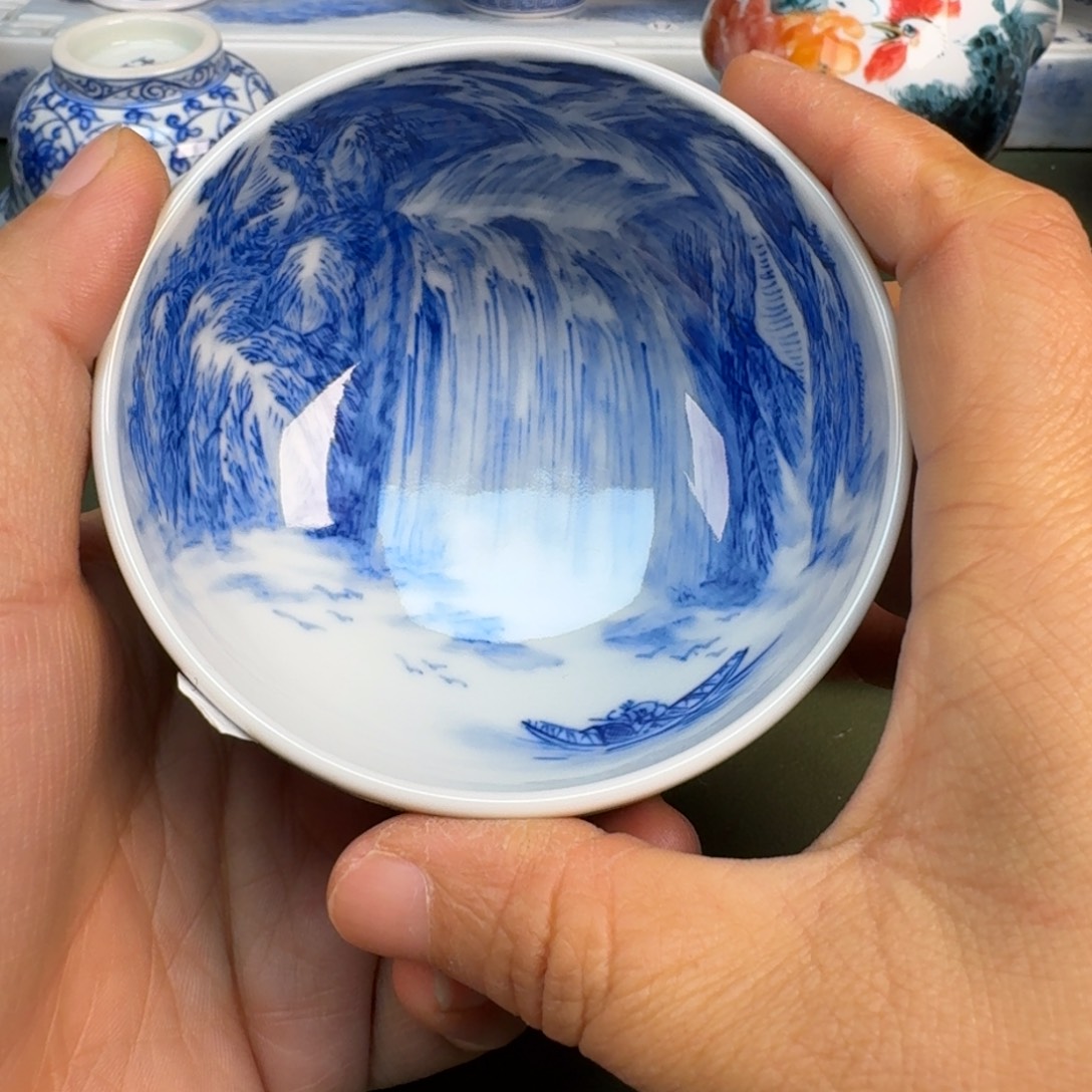 瓷景德镇纯手绘茶具圆圆246