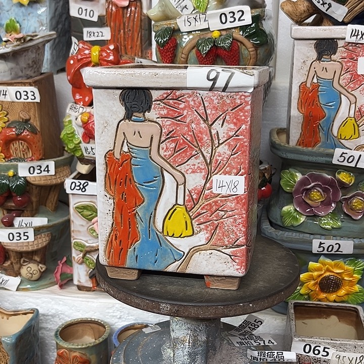 粗陶材质多肉花盆