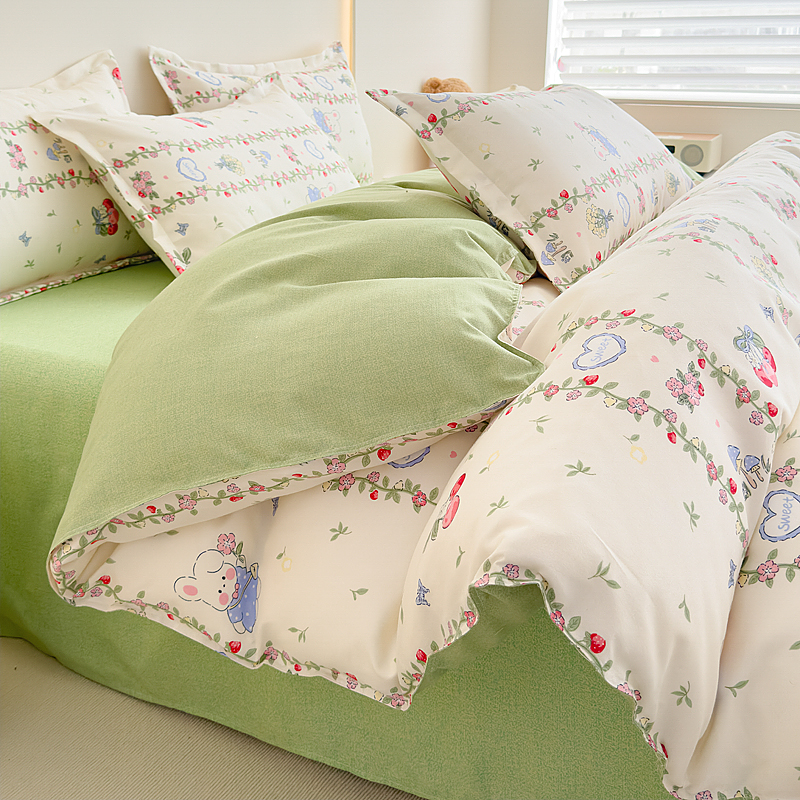 【得主播专属一对一】曼雅l轻奢棉加厚磨毛四件套春夏秋亲肤保暖