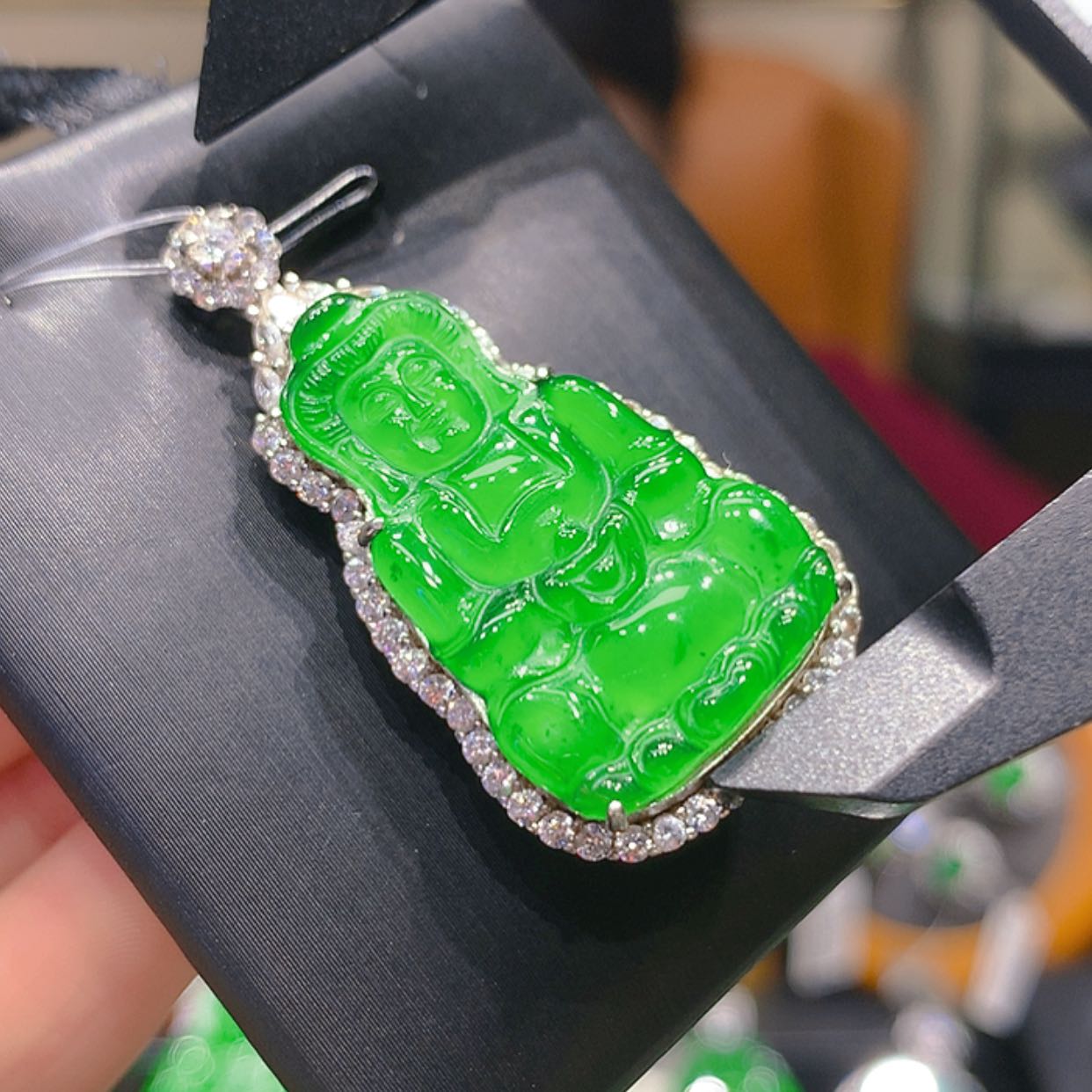 【闪购商品】翡翠颈饰银S925镶嵌33柒姐