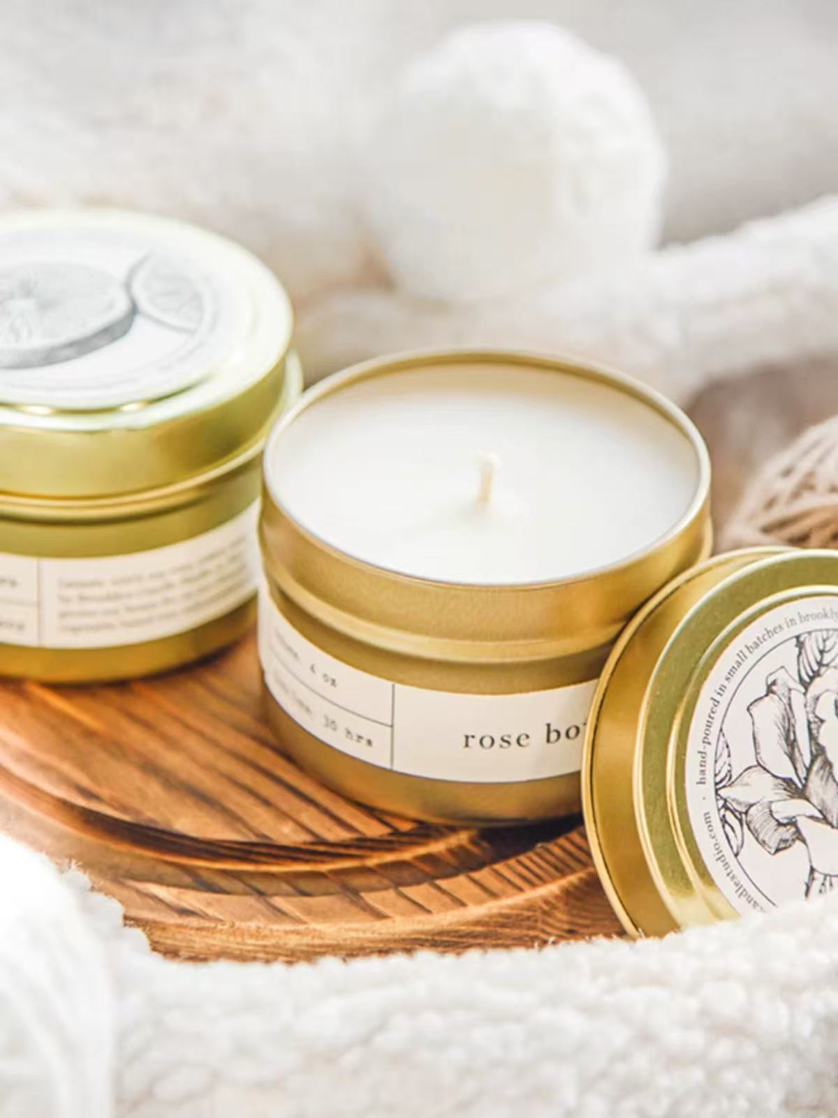 进口香薰蜡烛极简系列旅行露营香氛蜡烛