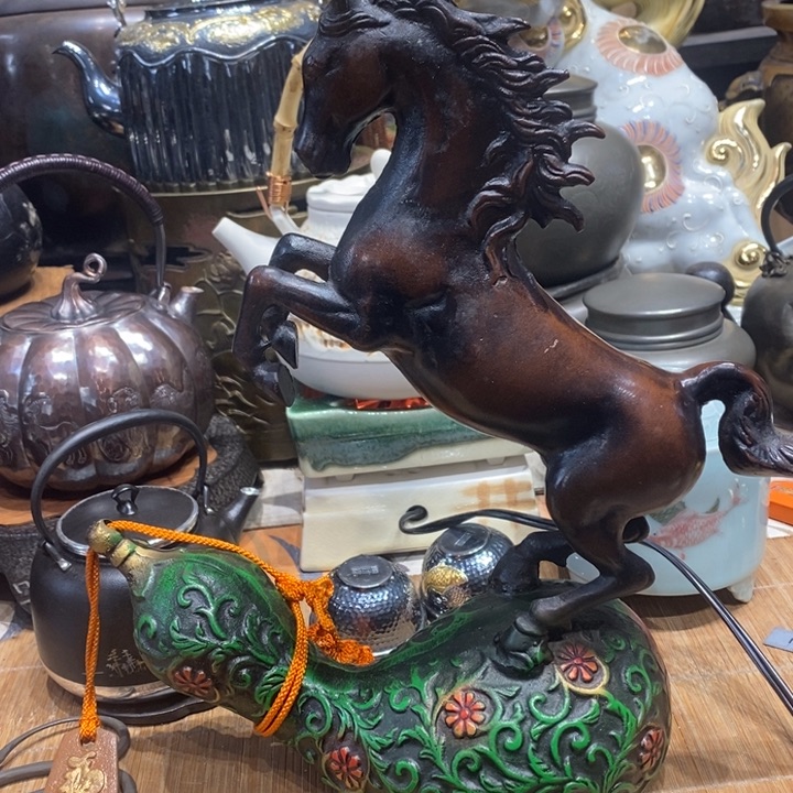 蜜安罐瓷香炉锡茶则