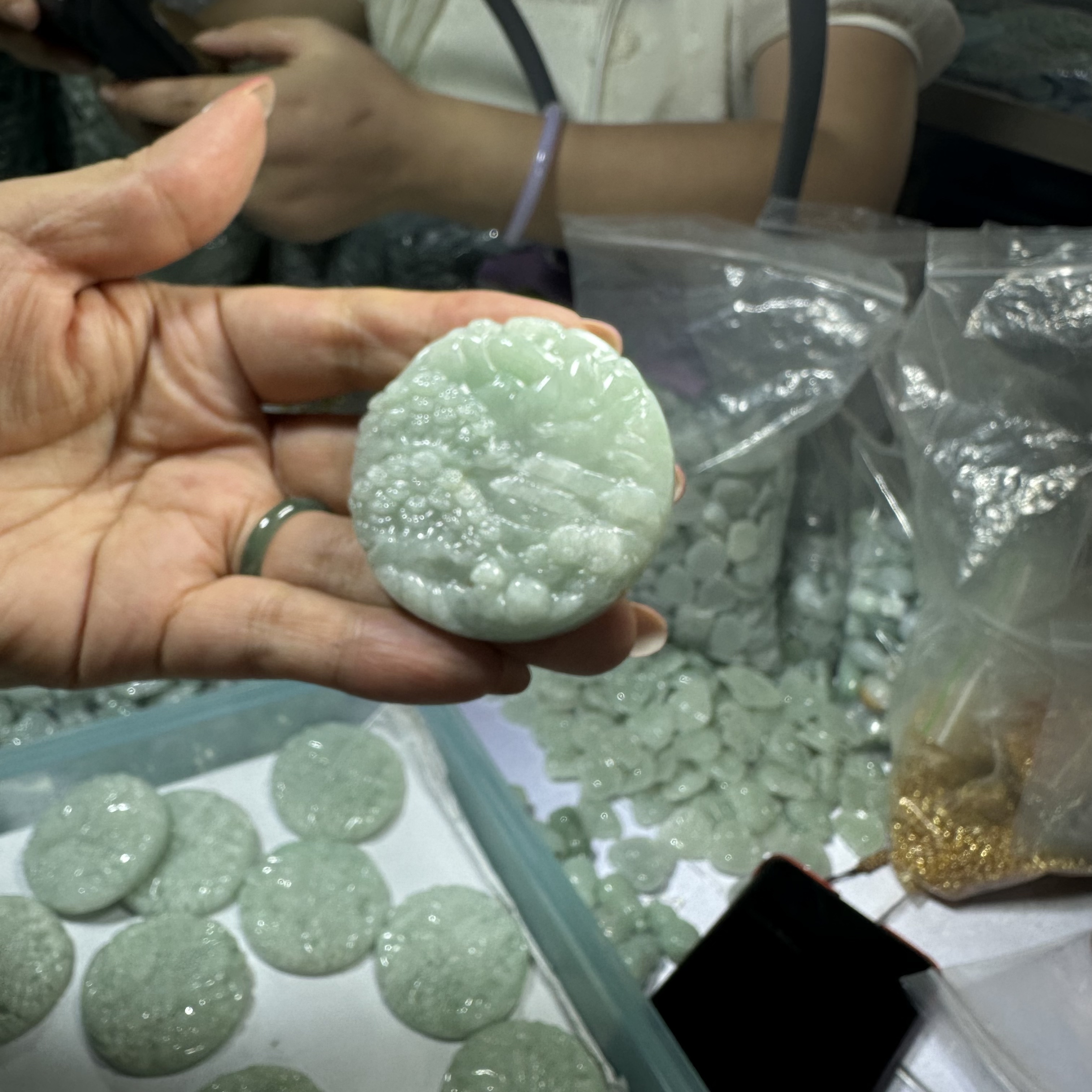 天然A货翡翠山水牌吊坠-d455-多样性发一