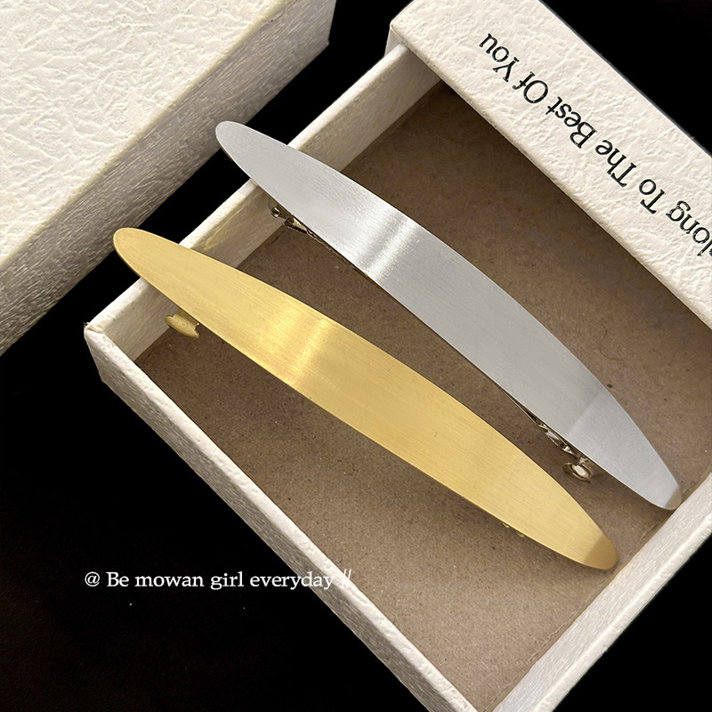 2025新款简约大号发夹一字夹女春季高端后脑勺弹簧夹头饰金属发卡