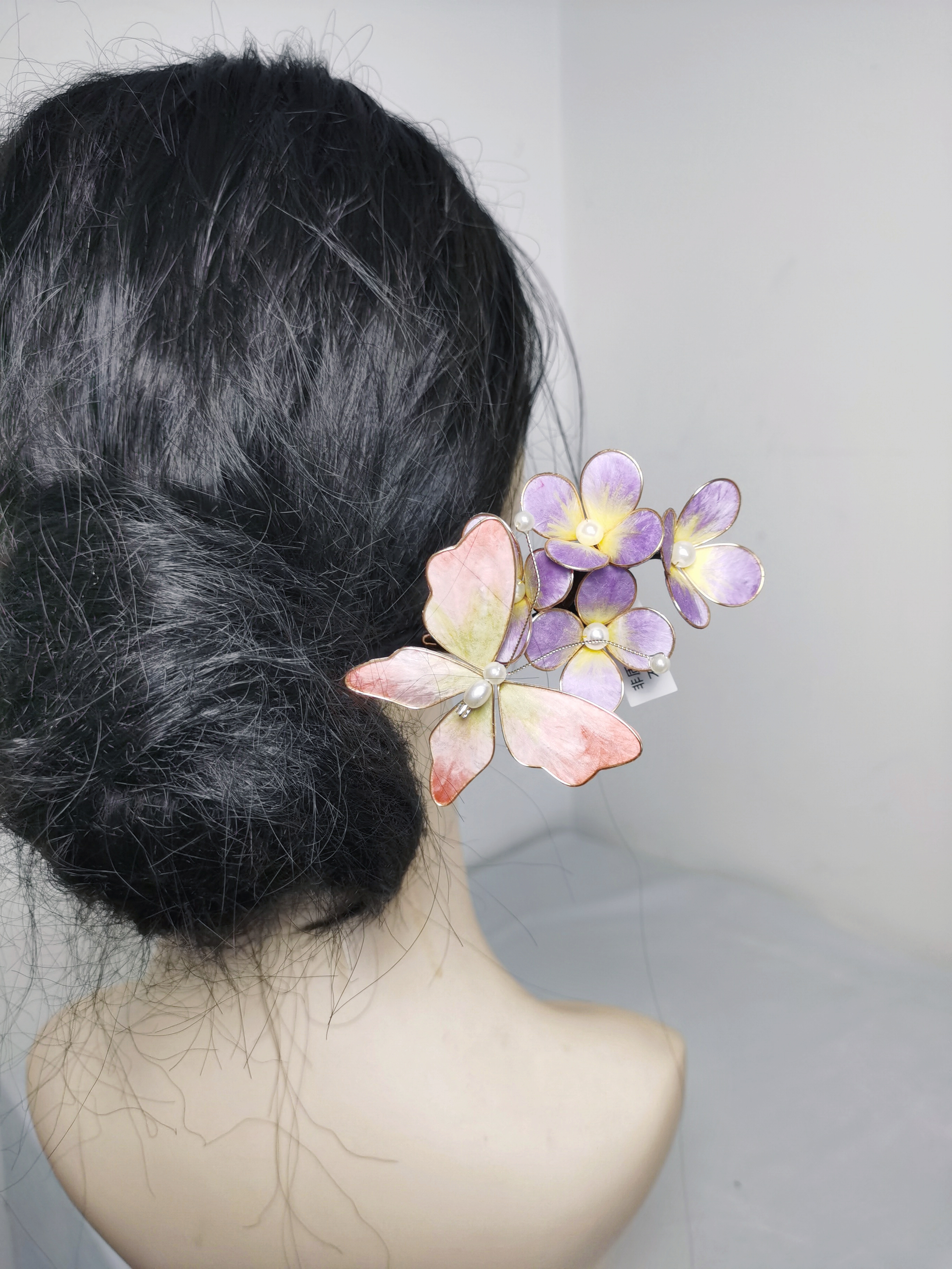 原创手工非遗绒花发簪子古风复古发饰现代百搭收藏中国风汉服发钗