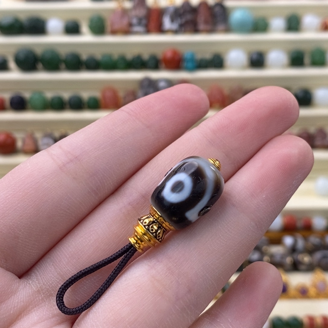 玛瑙/玉髓18K金镶嵌颈饰