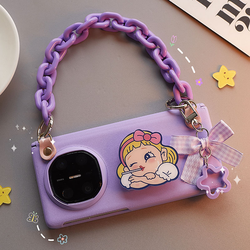 适用华为matex6手机壳X6新款可爱手提折叠屏铰链全包防摔保护壳女