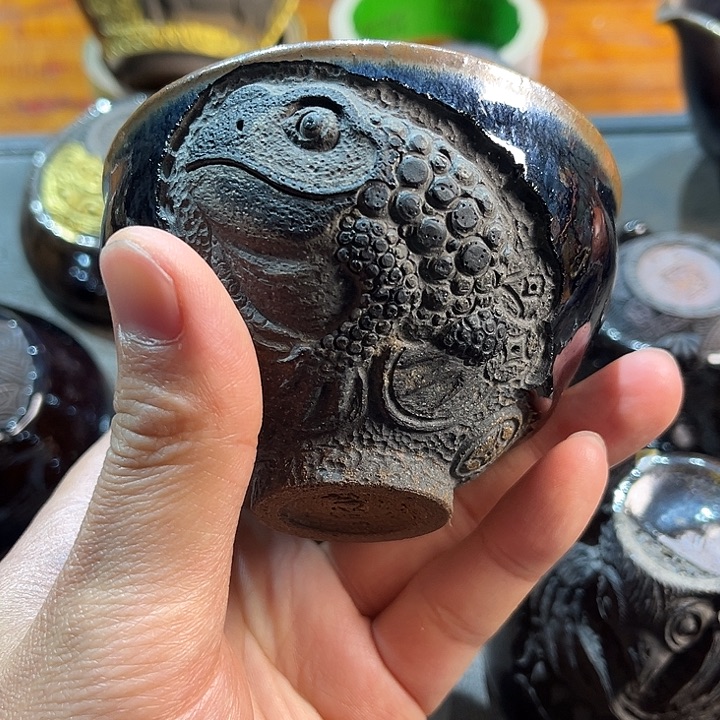 茶盏建盏手工雕刻工艺