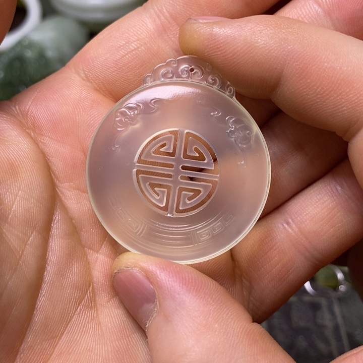 岫玉未镶嵌岫玉挂件 