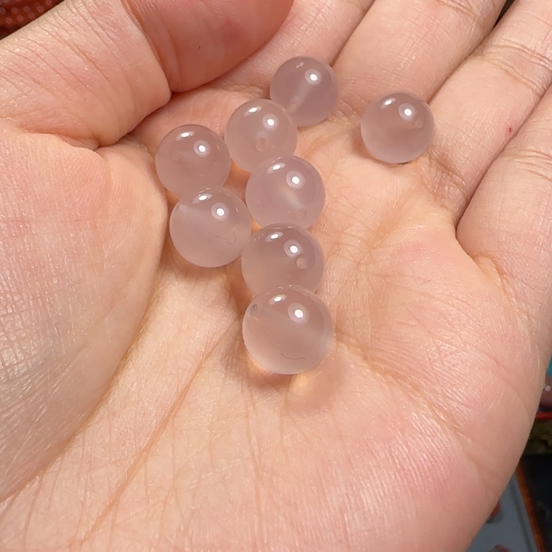 玛瑙/玉髓未镶嵌8颗荔枝冻9.5mm➕