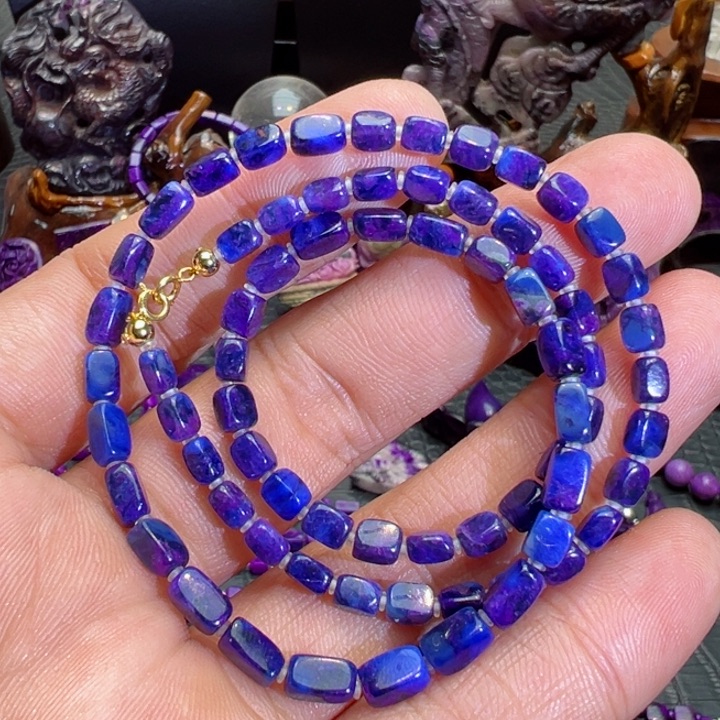 苏纪石（舒俱来）项链18K金镶嵌