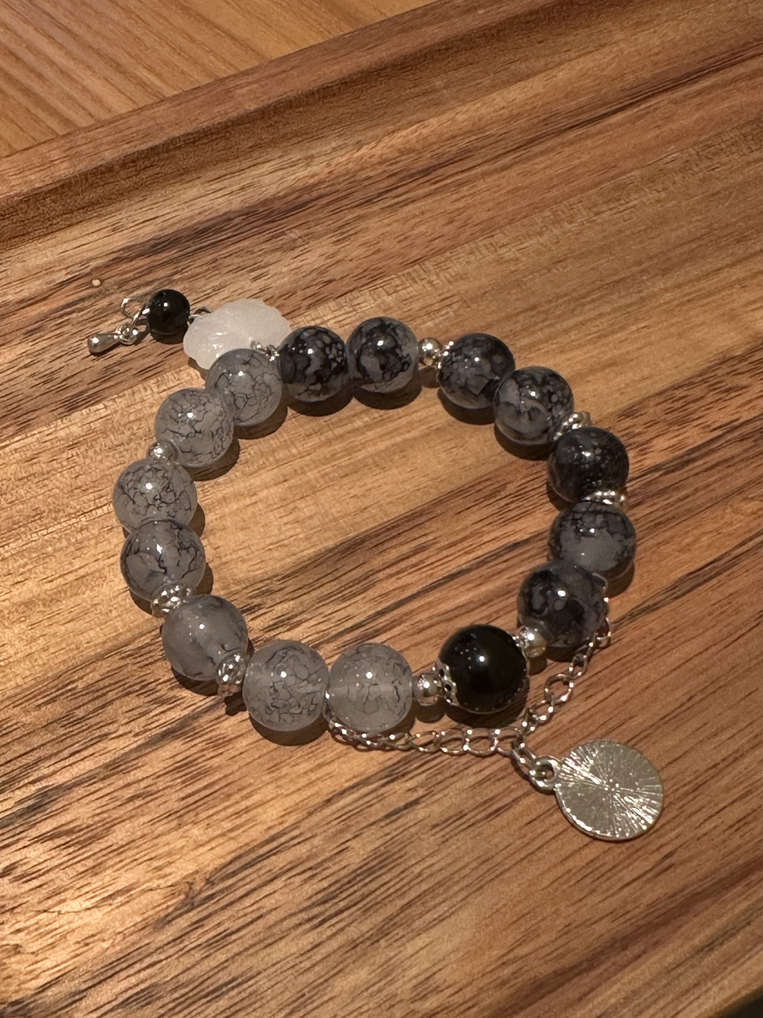 合金合成锆石手链 现货热销中式复古手链女ins碎珠甜美手串