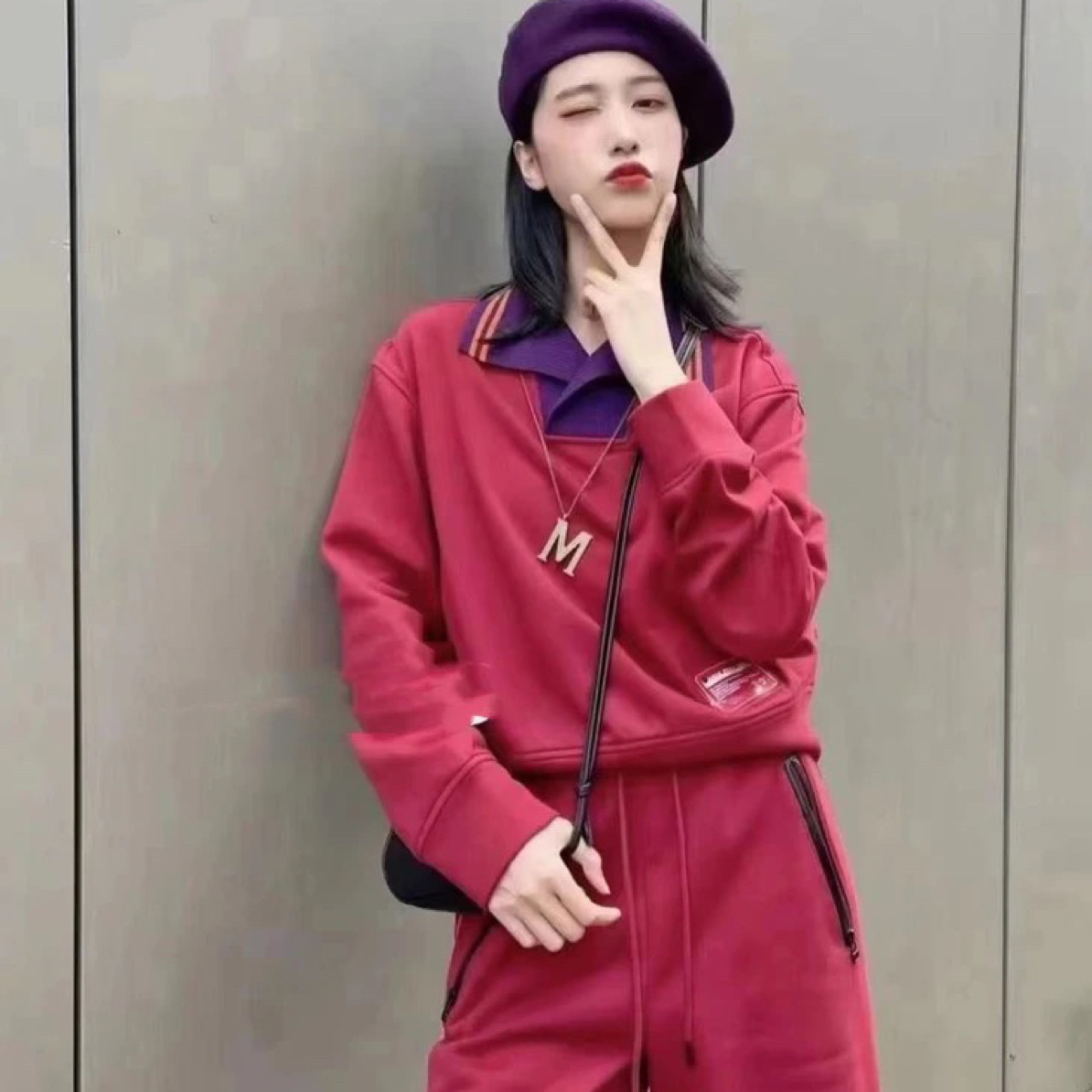 不支持退换 5300740 猫印花宽松卫衣