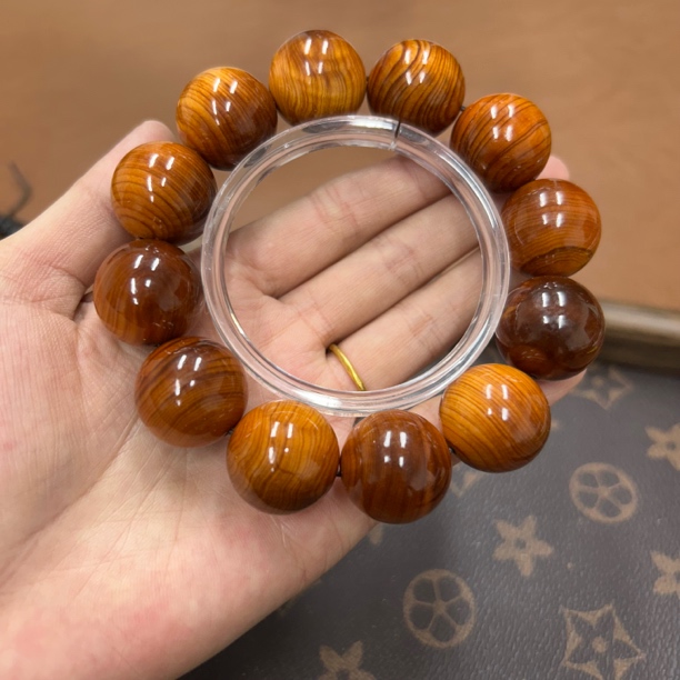 A335 玉化崖柏 卡2.0圆珠单圈手串（多样性发其一）