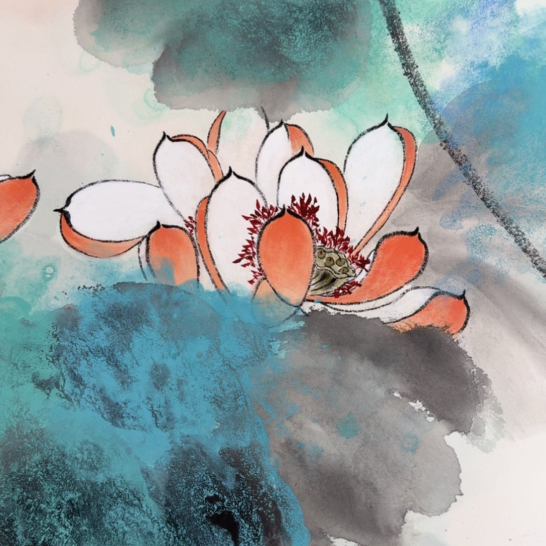 国画国画作品山水花鸟纯手绘