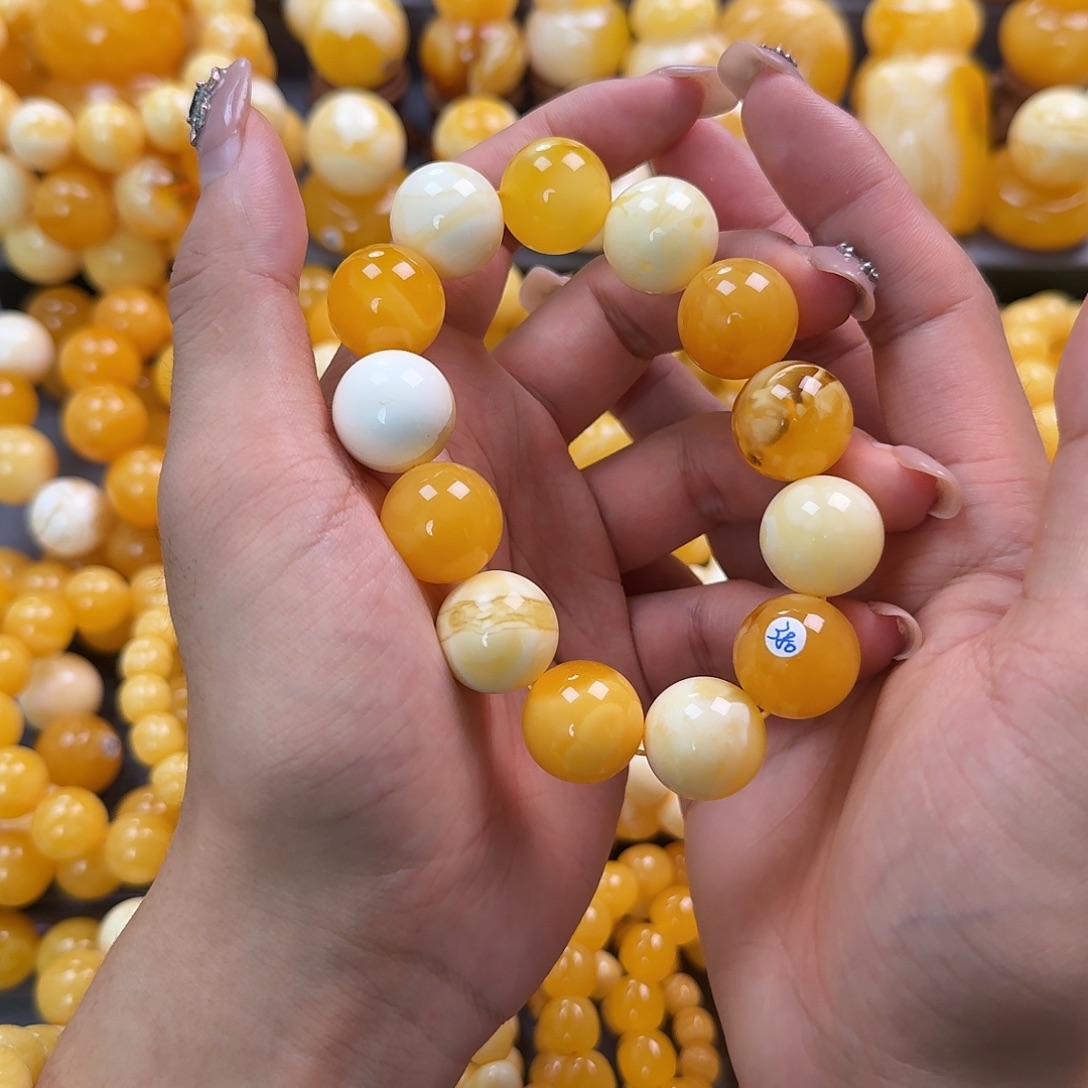 蜜蜡未镶嵌珠宝奇石18mm