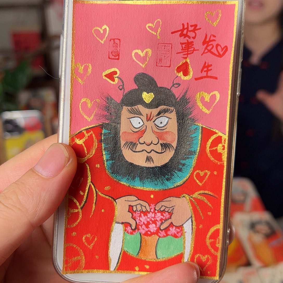 纯手绘钟馗文创画女士专用