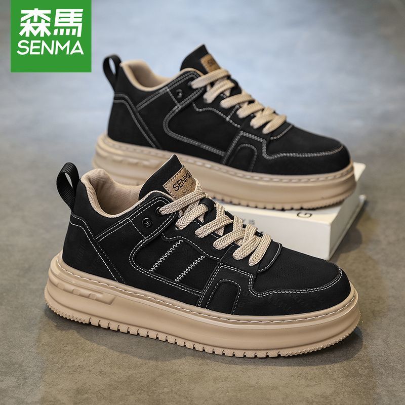森马男鞋秋季新款百搭潮鞋时尚韩版板鞋低帮鞋潮流日常休闲运动鞋