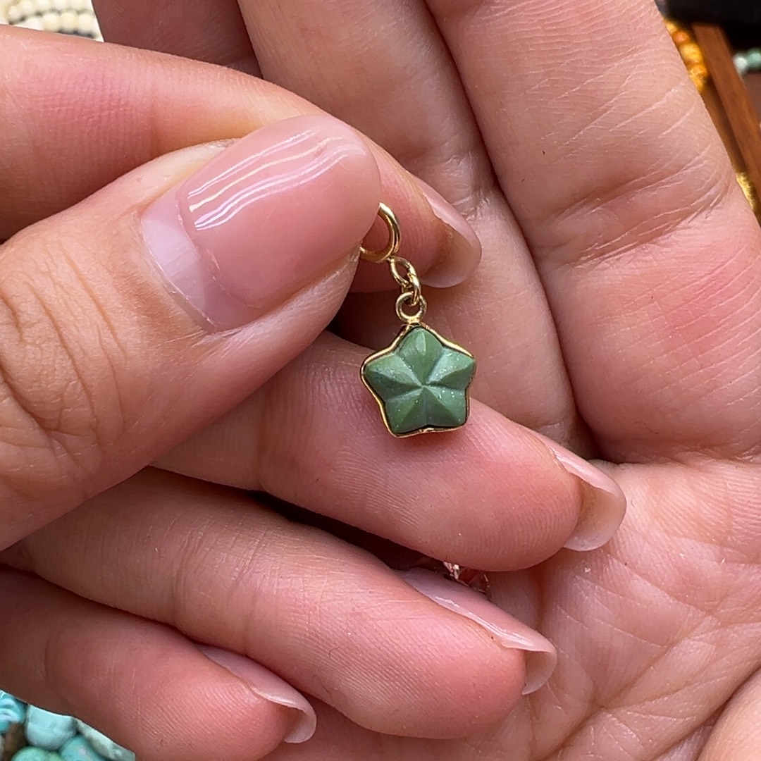 绿松石18K金镶嵌配件