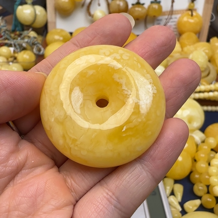 蜜蜡未镶嵌毛衣链天然蜜蜡