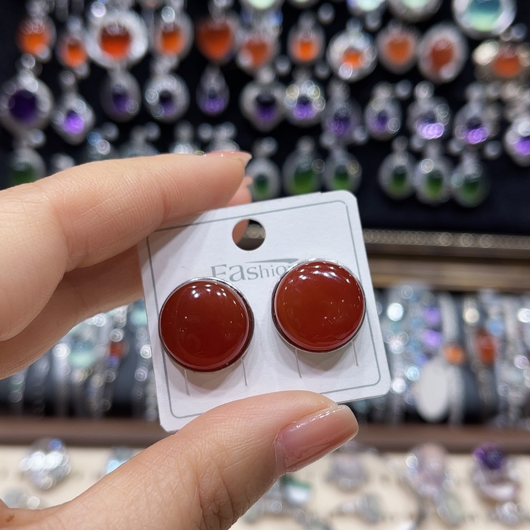 蛇纹石玉银S925镶嵌戒指