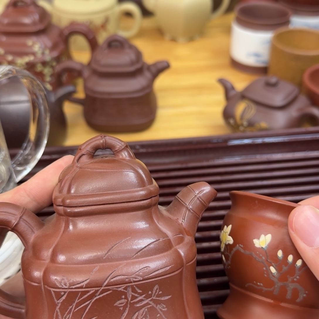 紫砂茶壶紫砂壶四方竹鼎280cc