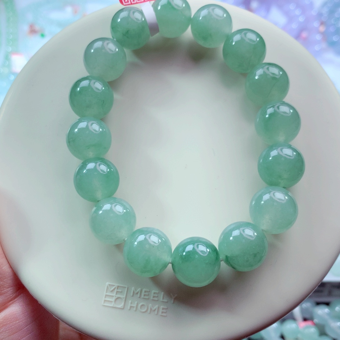 翡翠未镶嵌手链卡12.8