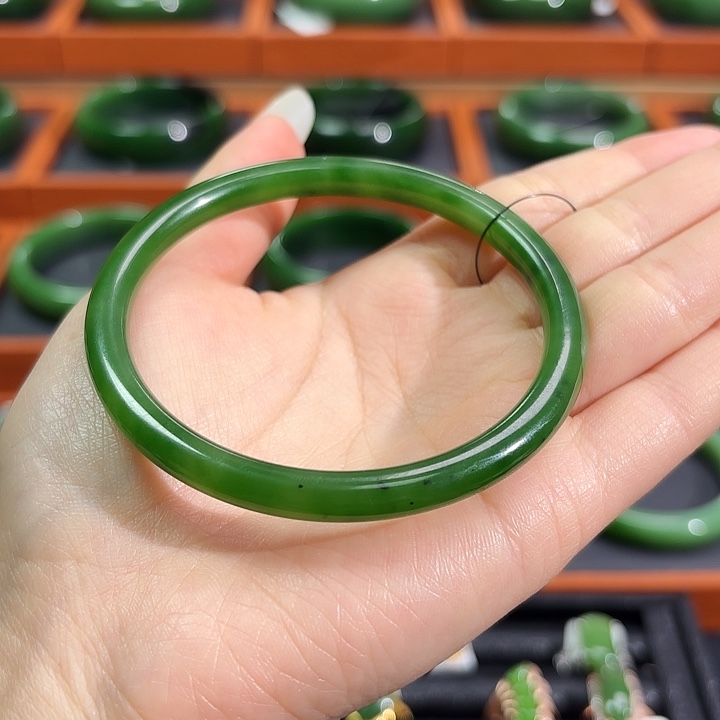和田玉（碧玉）未镶嵌手镯60-61