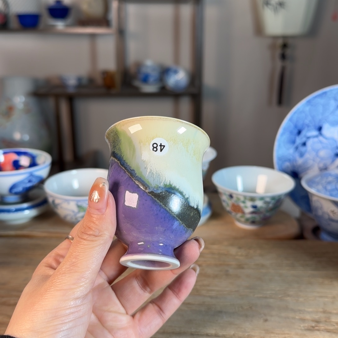 杯景德镇陶瓷柴烧多人