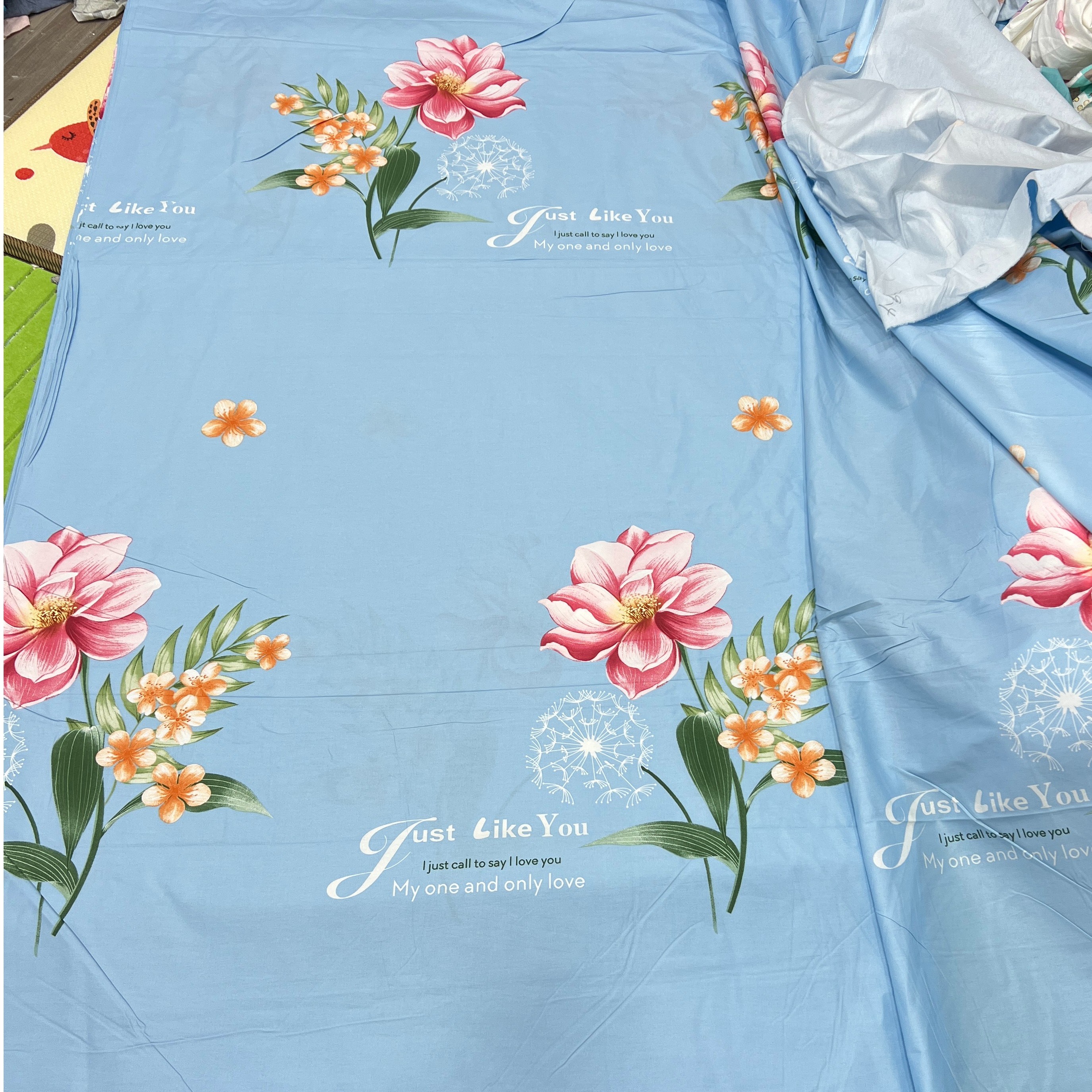 （45种花型）四季通用全棉100棉加厚斜纹布料床单被罩枕套四件套