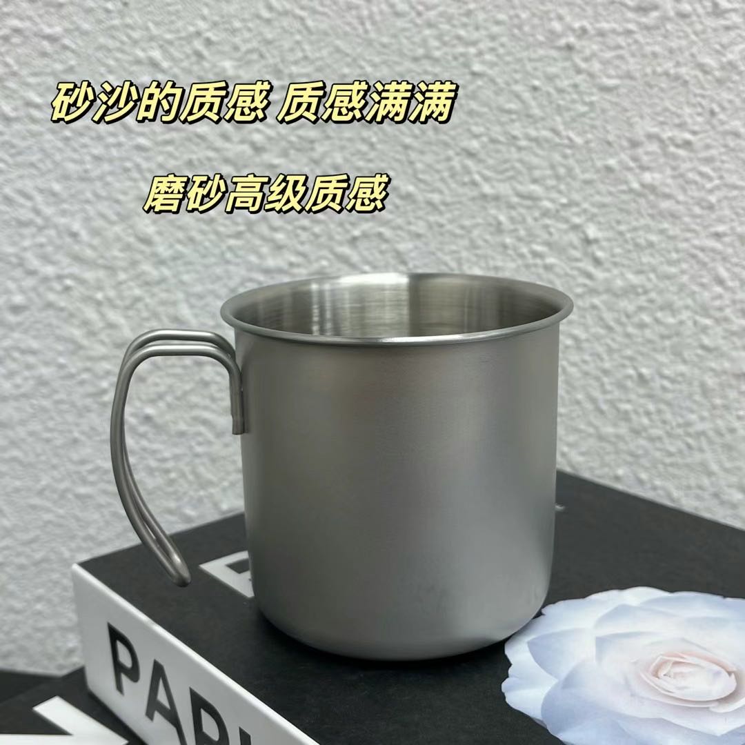 砂沙不锈钢复古咖啡杯水杯