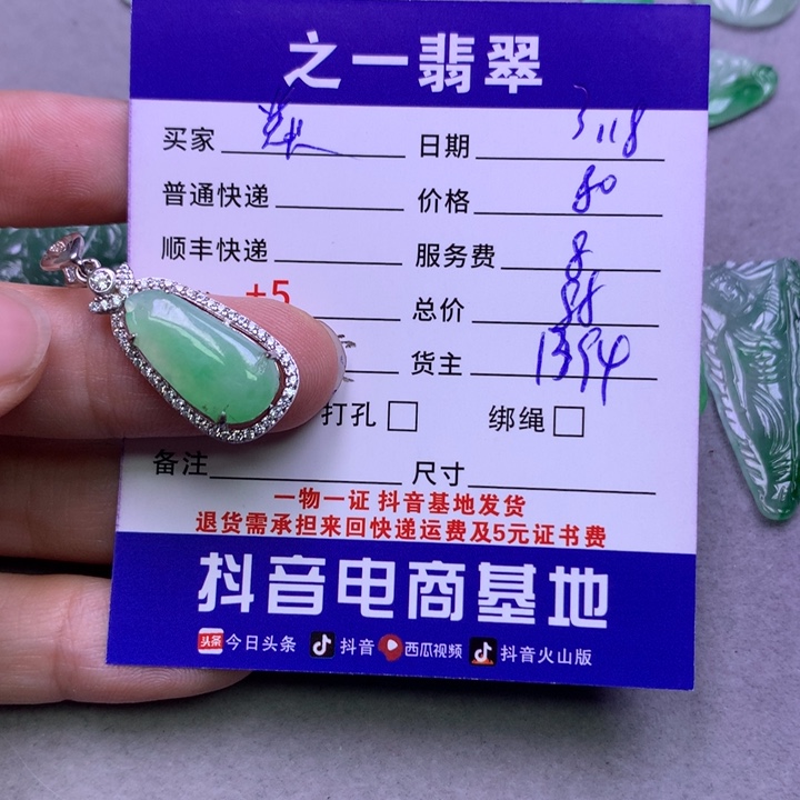 翡翠银S925镶嵌颈饰焱**姐