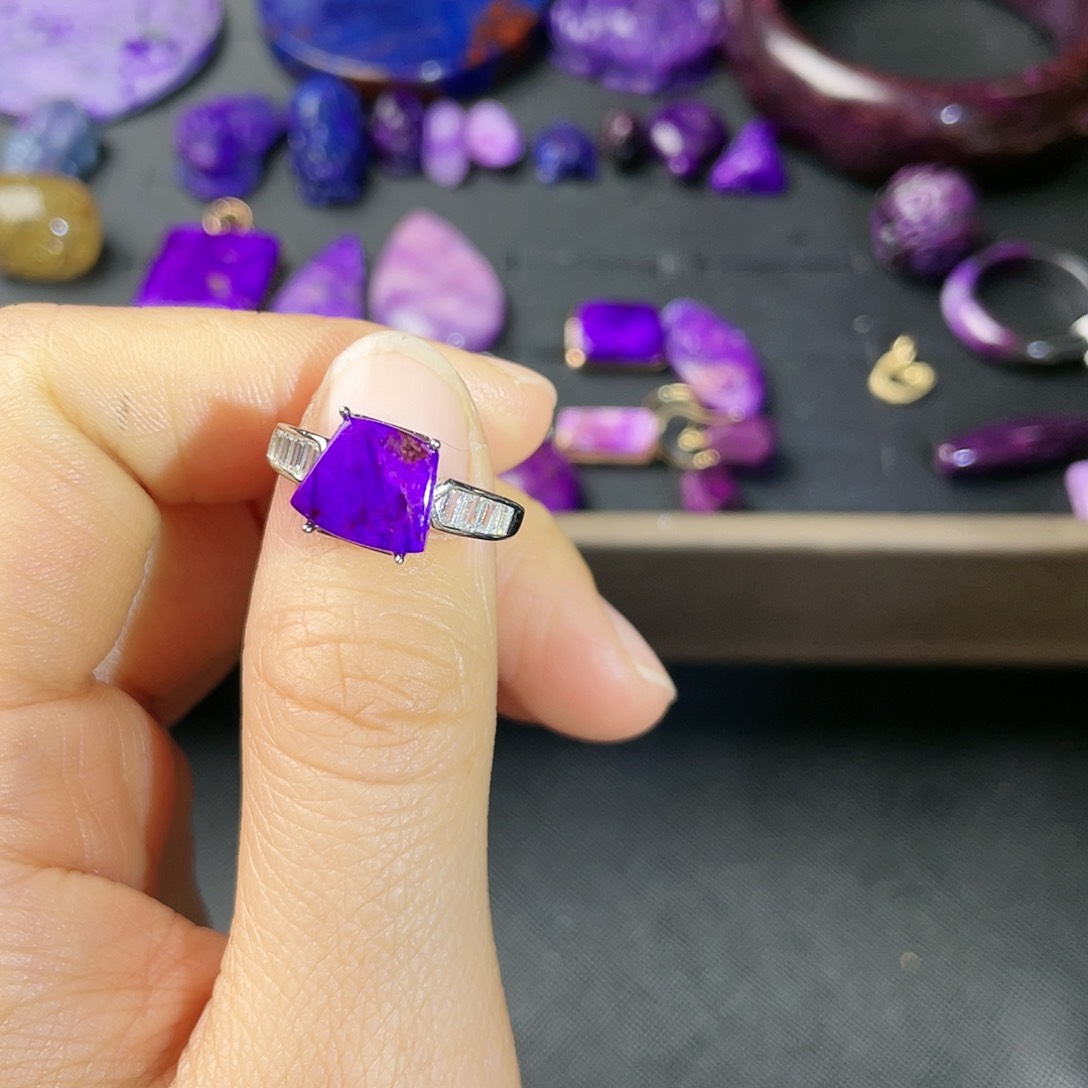 苏纪石（舒俱来）戒指银S925镶嵌