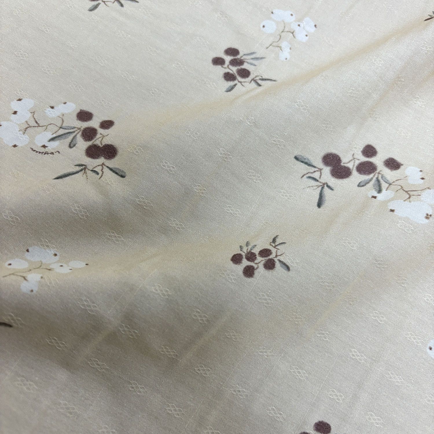 长安的荔枝双面提花细支棉绸布料不含化纤家居制衣面料门幅1.45米
