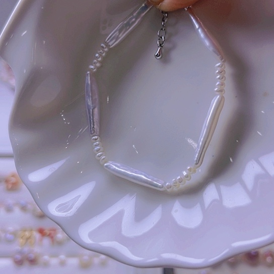 淡水珍珠手绳合金