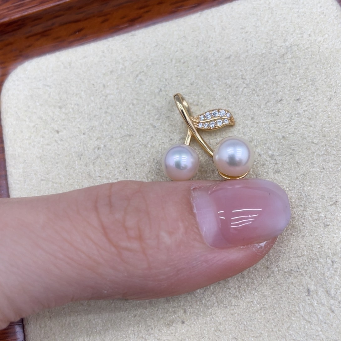 吊坠(不含链)银S925镶嵌海水珍珠