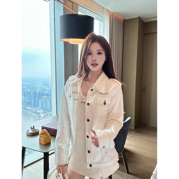 【SALE服饰】春秋季复古短外套女衬衫袖长袖短款翻领收腰上衣秋季
