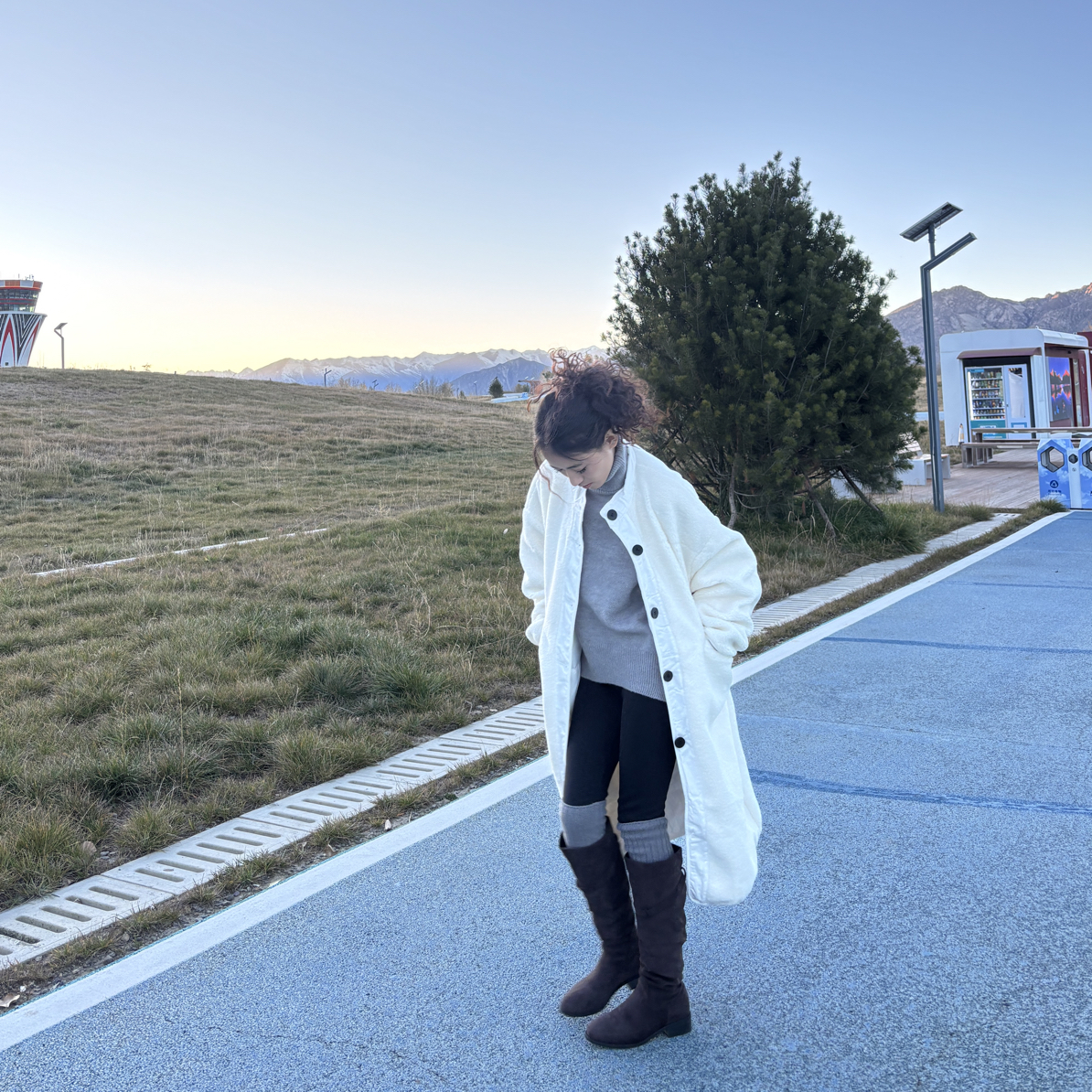 人造皮草 【H2】高级感超好看秋冬季中长款大码宽外套