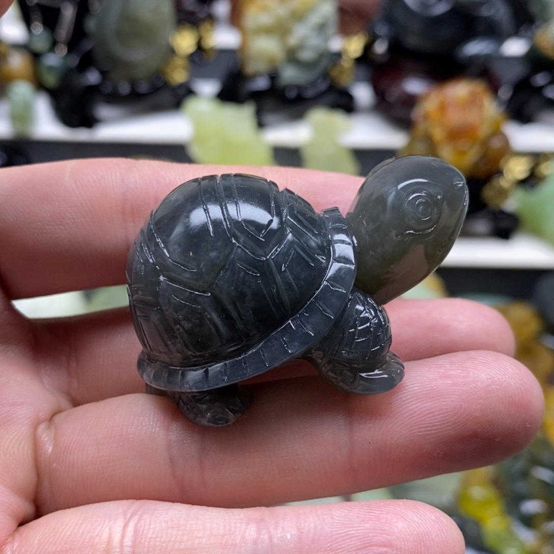 岫玉乌龟手把未镶嵌