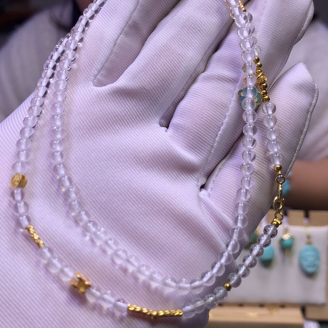 项链银S925镶嵌水晶项链