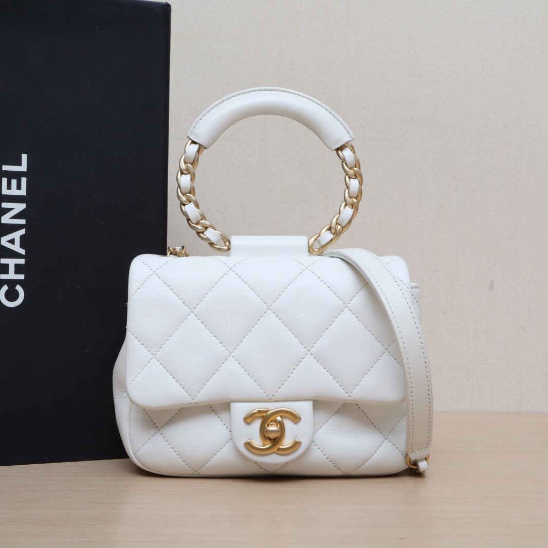 95新 Chanel/香奈儿 【娇】口盖包/18CM 方胖子P225684389