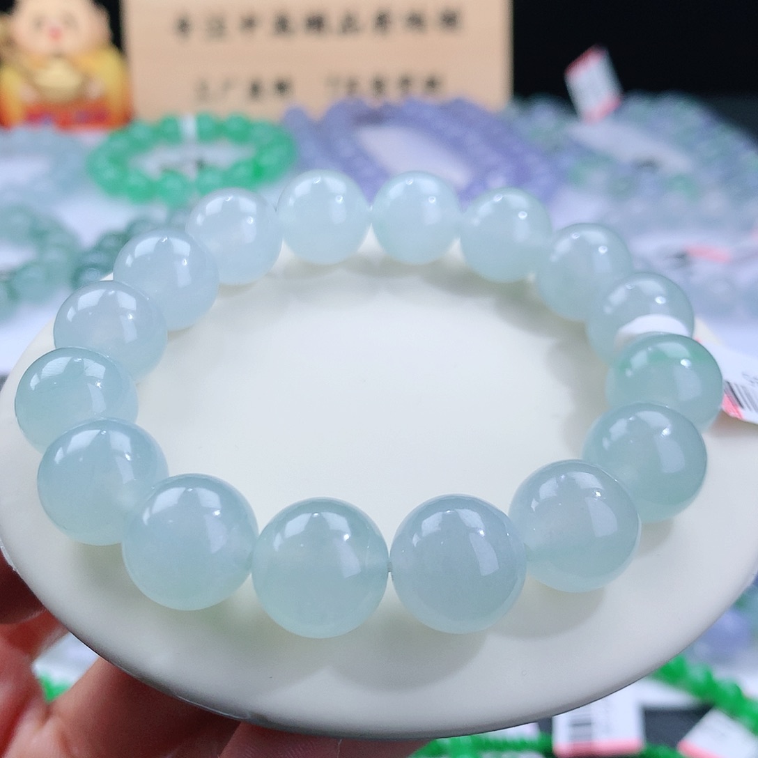 翡翠手链未镶嵌卡12.5
