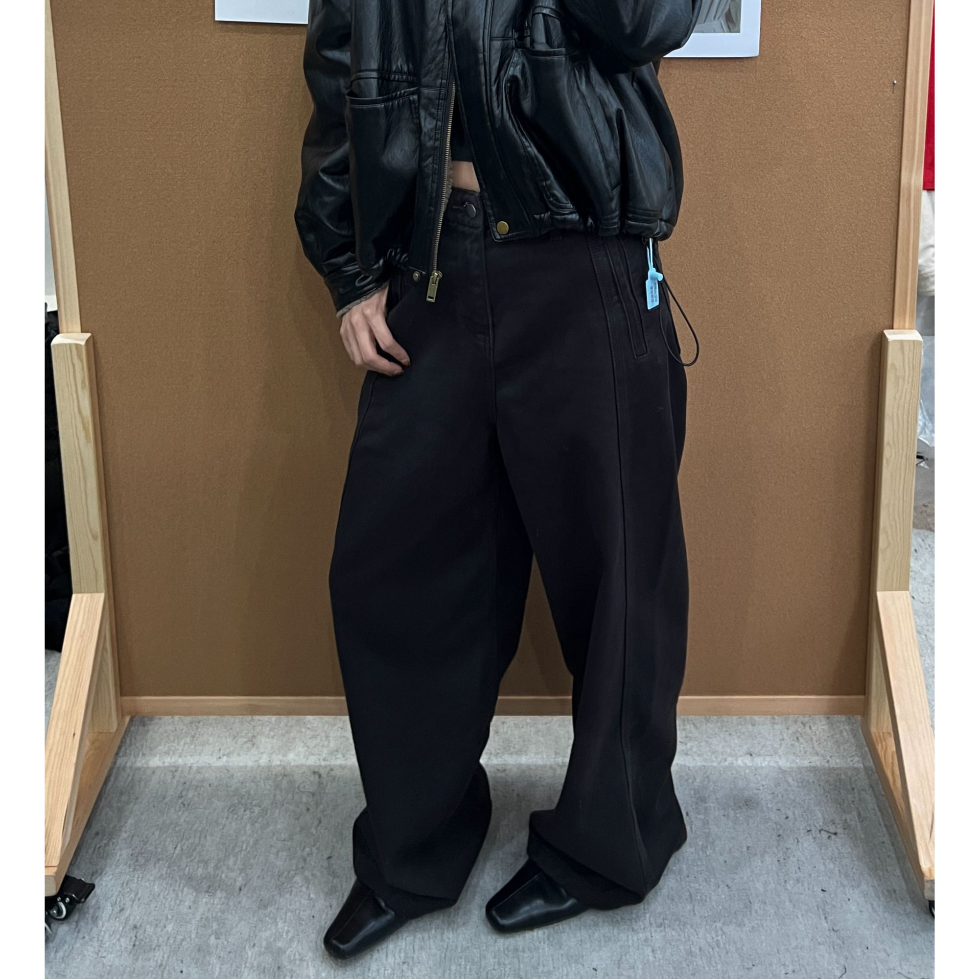 【清】逸语2025冬季韩版加绒磨毛厚款宽松百搭直筒牛仔裤女11503