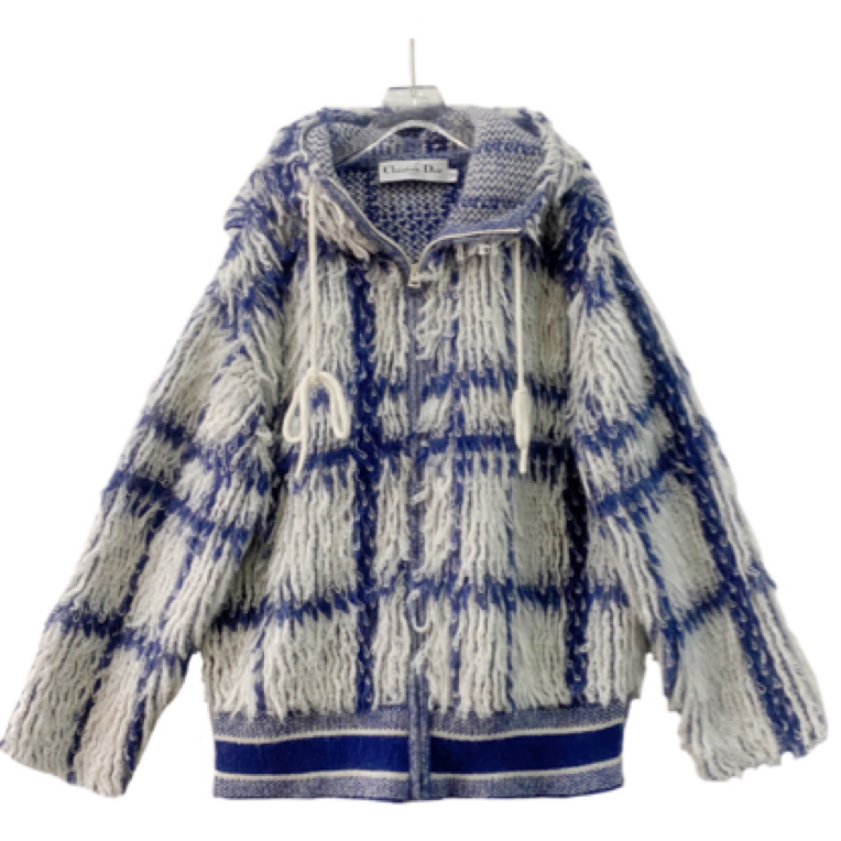 99新 DIOR/迪奥 001573 Dior 迪奥 拼色圈圈绒马海毛外套  S码